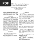 BFM3333 Microcontroller System: Lab 01 Report - Introduction To Microcontroller