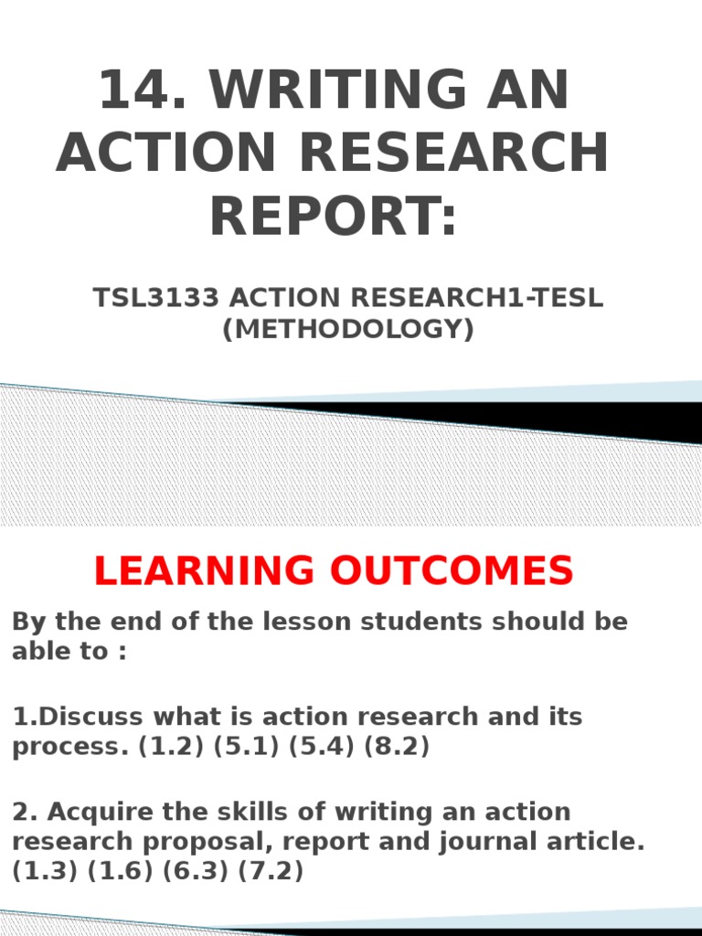 report writing of action research