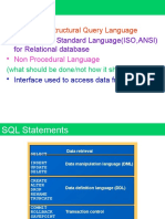 Stands For Structural Query Language: - Accepted As Standard Language (ISO, ANSI) For Relational Database