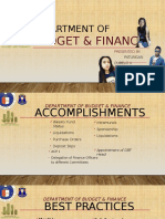 Department of Budget and Finance - Planning Presentation