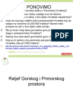 9 - Reljef Gorskog I Primorskog Prostora