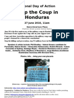Stop The Coup in Honduras: National Day of Action