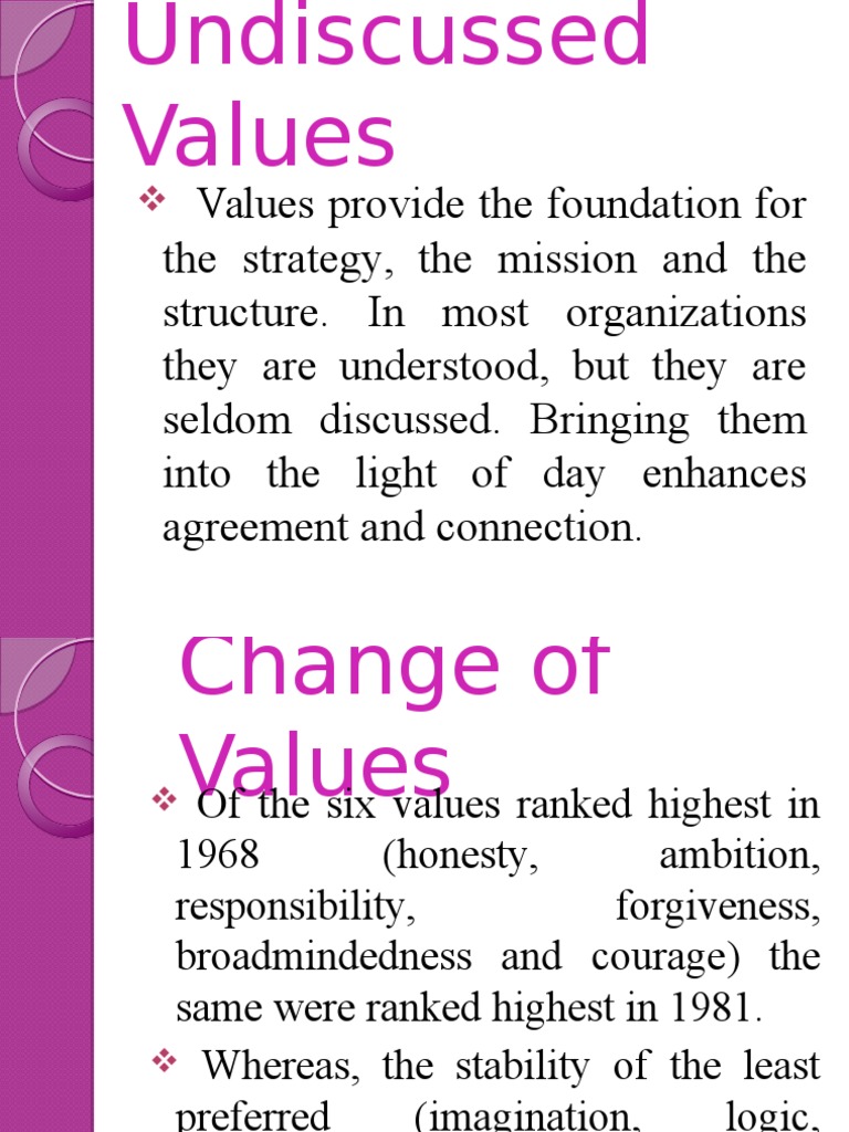 Uncovering Undiscussed Values | PDF