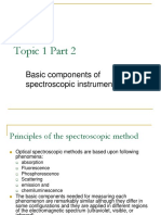 Topic 1 Part 2: Basic Components of Spectroscopic Instrumentation