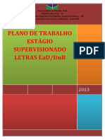 Plano de Trabalho de Estágio - Letras Ead - Unb - 2014