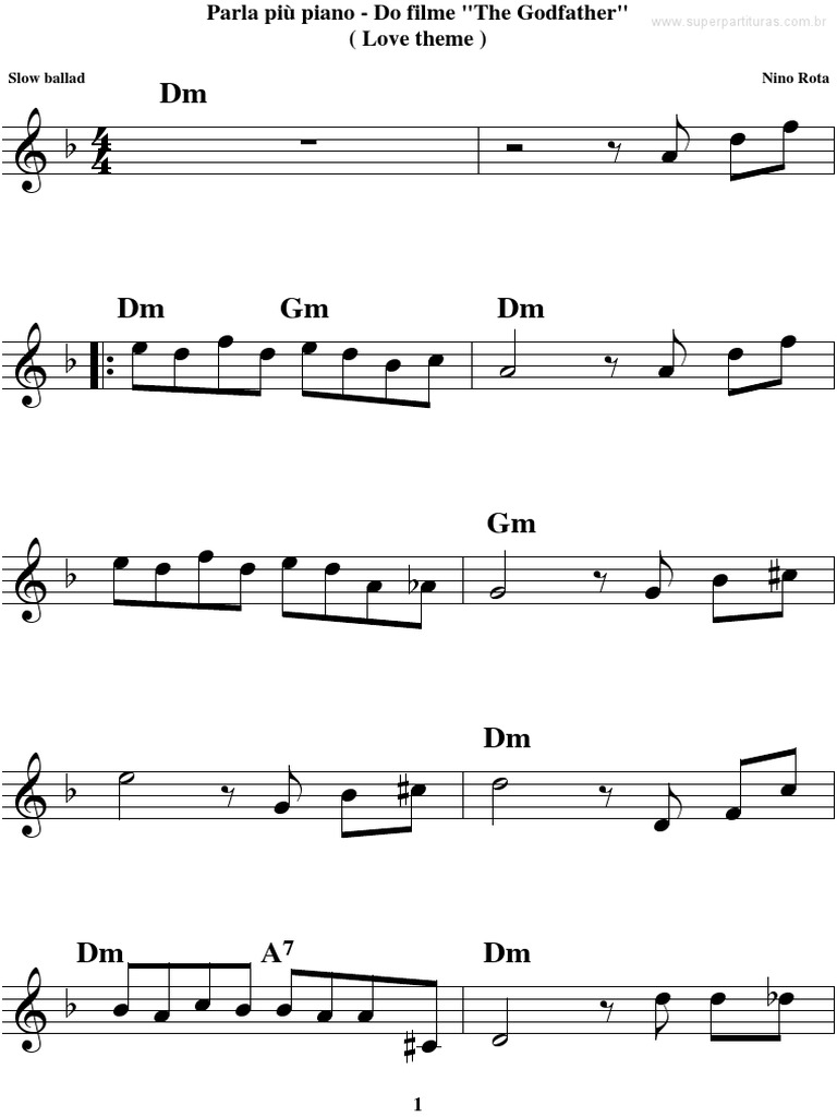 Parla Piu Piano Love Theme From The Godfather