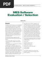 MES Evaluation and Selection