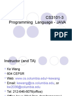 CS3101-3 Programming Language - JAVA: Fall 2004 Sept. 15th