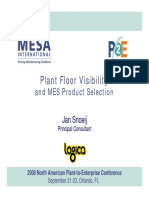 Plant Floor Visibility and MES Selection