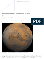 Europa Sai Em Busca de Indícios de Vida Em Marte