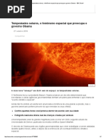 Tempestades Solares, o Fenômeno Espacial Que Preocupa o Governo Obama - BBC Brasil