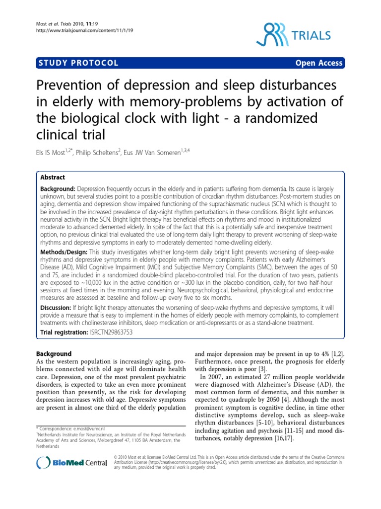Clinical Trial | PDF | Major Depressive Disorder | Dementia
