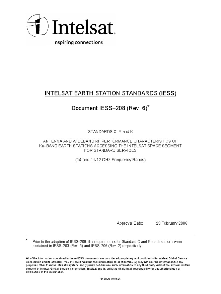 Intelsatstandards (Iess) PDF | PDF