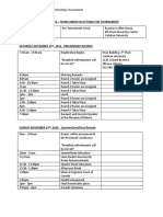 Capital Cup 2016 Itinerary