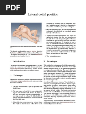 Lateral Coital Position Sexual Intercourse Sexual Emotions