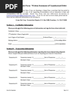 Transaction Dispute Form en PDF