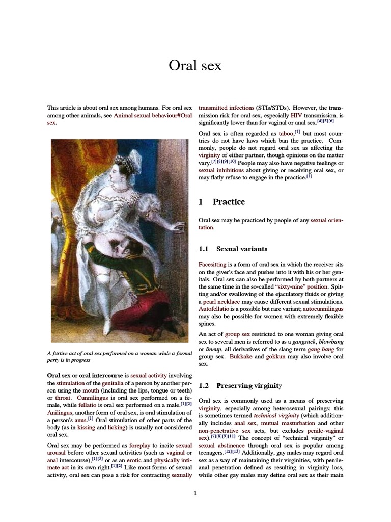 Understanding Oral Sex Practices | PDF | Oral Sex | Sexual Intercourse