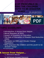 The Role of Principals in Empowering The Children and The Youth To Be Disaster Ready