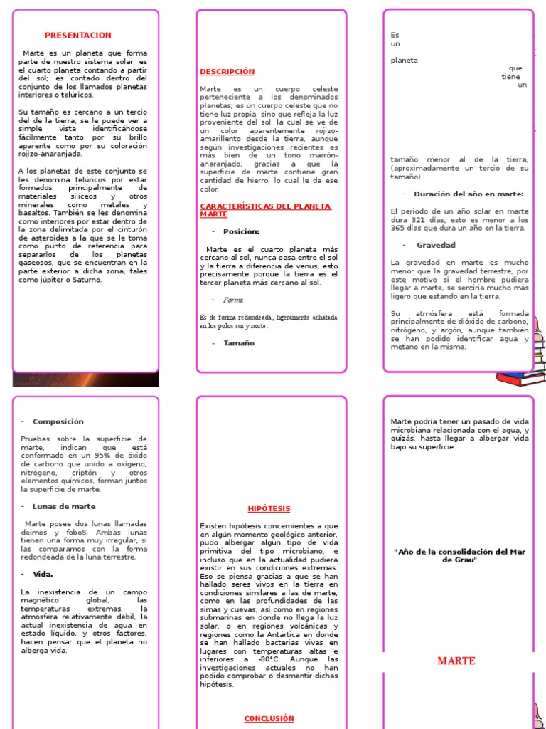 Triptico de Marte | PDF | Marte | Tierra, image size:768x1024
