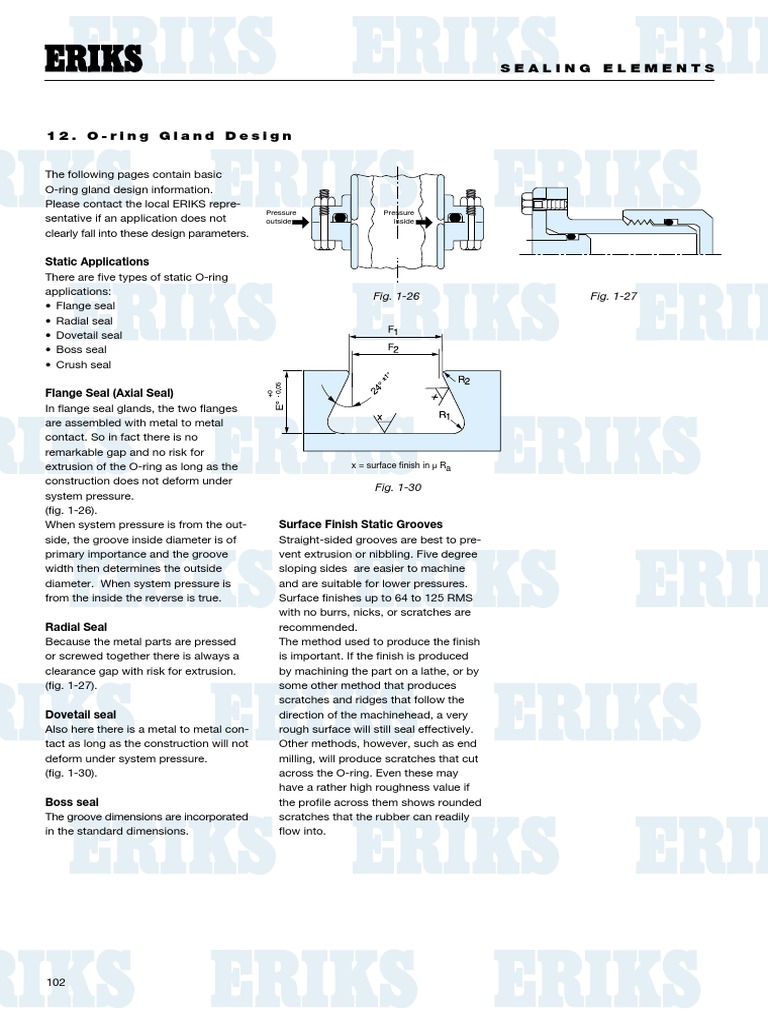 ERIKS Technical Manual ORing Gland Design Information PDF