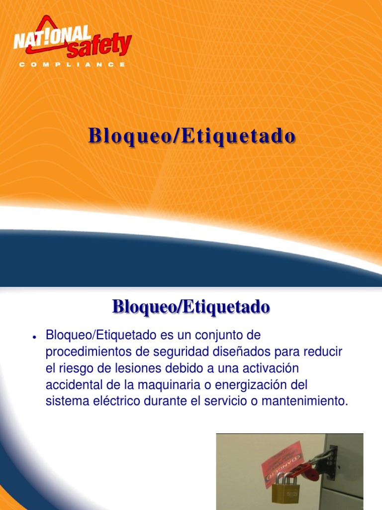 Lockout Tagout Safety TRNG Spanish PDF | PDF | Tecnología energética ...