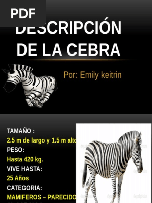 Descripcion De La Cebra Cebra Organismos