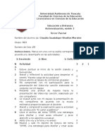 Rúbrica de Autoevaluación Tercer Parcial