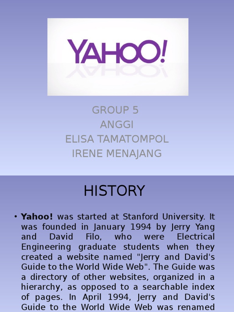 Yahoo! History, Mission, and Impact | PDF