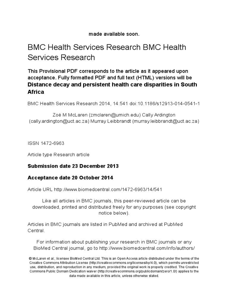 BMC Health Services Research BMC Health Services Research PDF