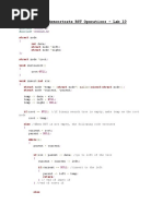 C Program To Demonstrate BST Operations - Lab 10: Stdio.h Stdlib.h