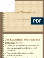 Reward Management: Job Evaluation