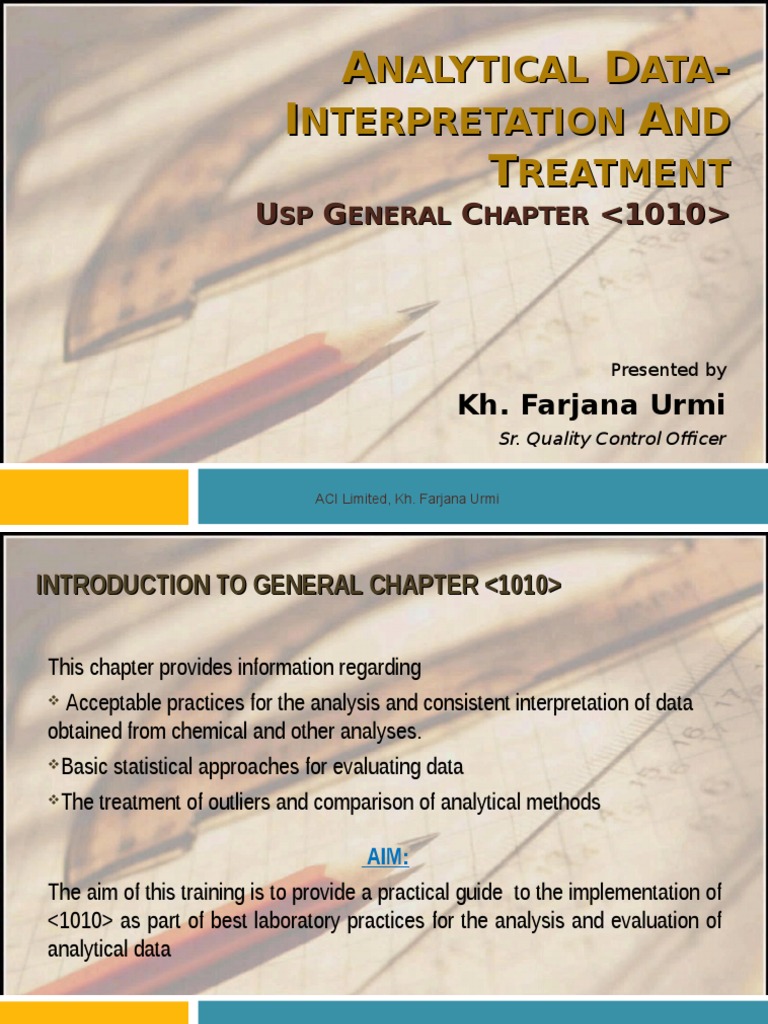 Analytical Data Treatment Guide | PDF | Outlier | Analysis Of Variance