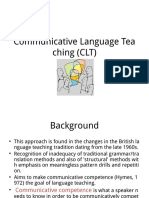 Communicative Language Tea Ching (CLT)