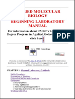 Applied Molecular Biology Beginning Laboratory Manual