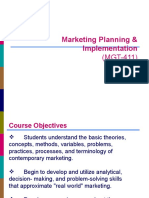 Marketing Planning & Implementation