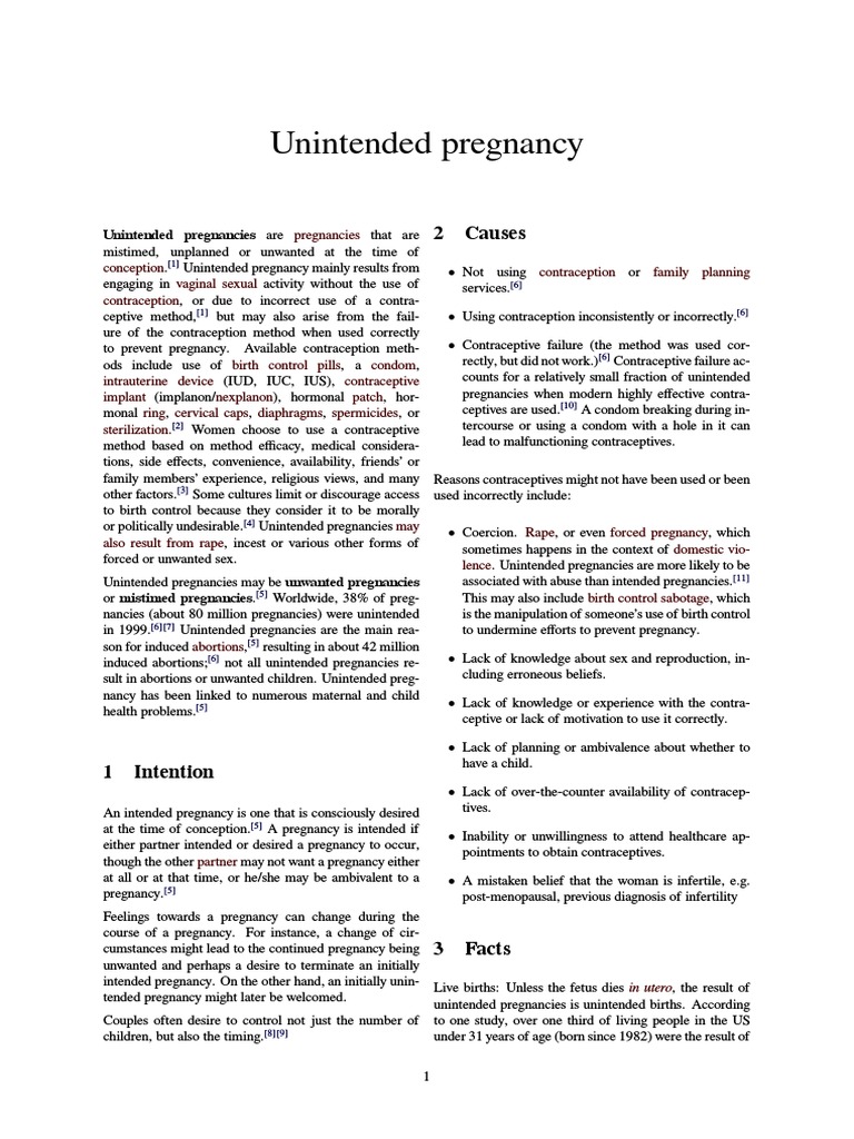 essay about unintended pregnancy