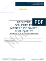 Modèle de Registre D'alerte en Matiere de Sante Publique Et D'environnement