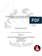 Example Small Wastewater Treatment Plant Laboratory Quality Manual