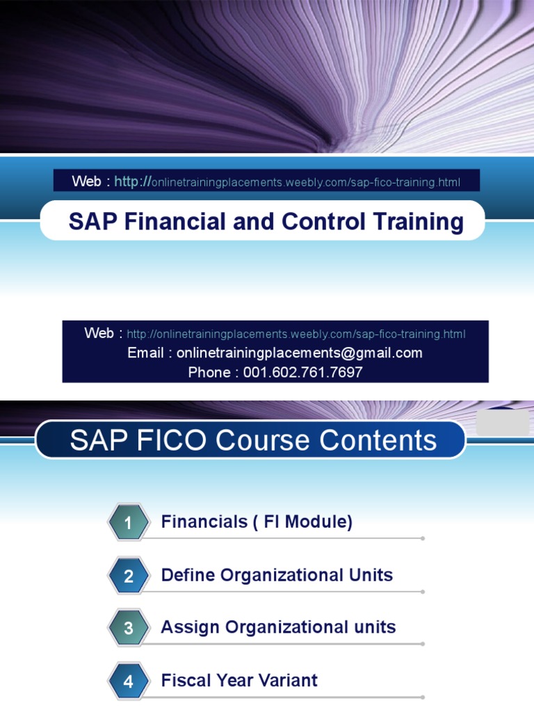 SAP FICO Course Overview and Training | PDF