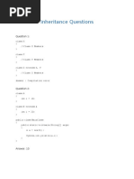 40 Java Inheritance Practice Coding Questions | PDF | Constructor ...