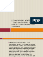 Perancangan Apartemen Terapung Dengan Pendekatan Arsitektur Bioklimatik Di