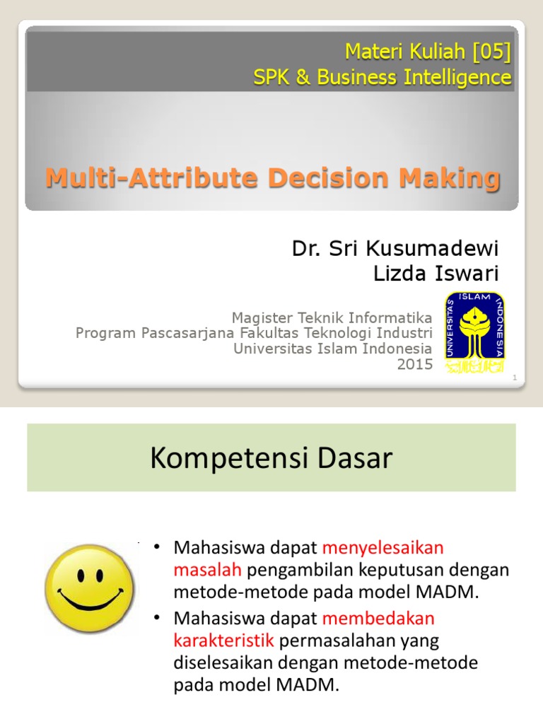 Metode Pengambilan Keputusan MADM | PDF | Komputer | Teknologi & Rekayasa