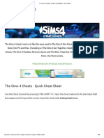 The Sims 4 Cheats, Codes, Unlockables - Sims Online PDF