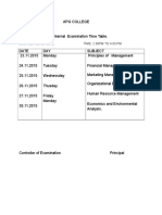 Apg College Time Table