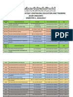 Final Exam Schedule CRESCENT for September 2016