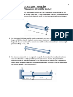 Lista de exercícios de torção e transmissão de potência