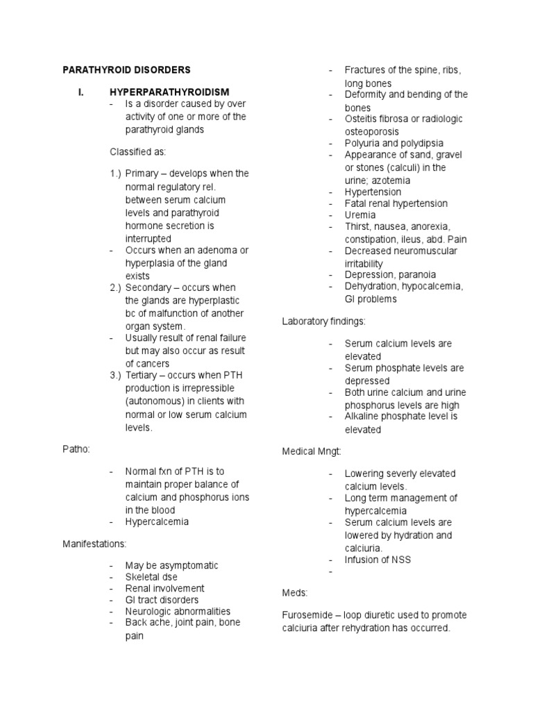 Parathyroid Disorders I Hyperparathyroidism Pdf Endocrine System