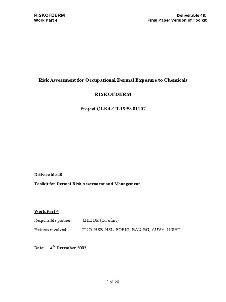 Toolkit Paper Version | PDF | Risk | Risk Assessment