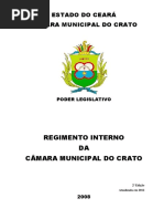 Regimento Camara Vereadores do Crato