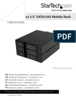 3 Drive Trayless 3.5" SATA/SAS Mobile Rack: Hsb3Satsasba